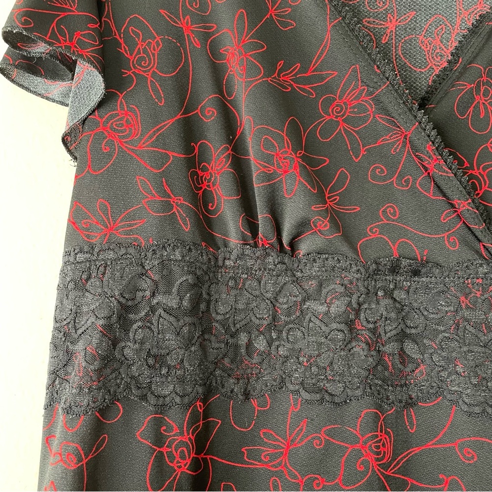 VTG Perseption Women's 2XL Floral Top Lace Romantic Whimsigoth Feminine - Picture 5 of 8